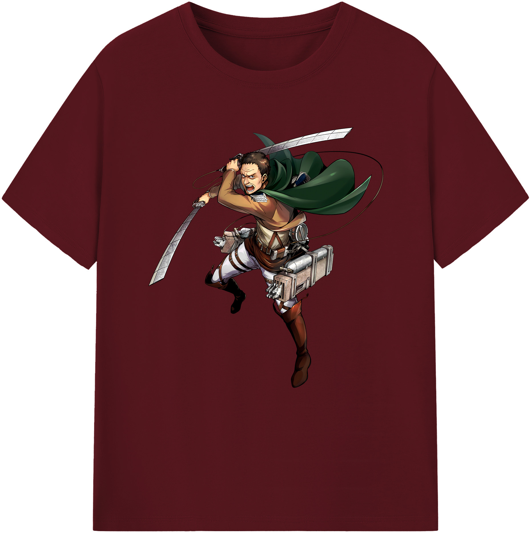 （画像用） 進撃の巨人 Attack on Titan 綿100％半袖Tシャツ（フロントプリント）